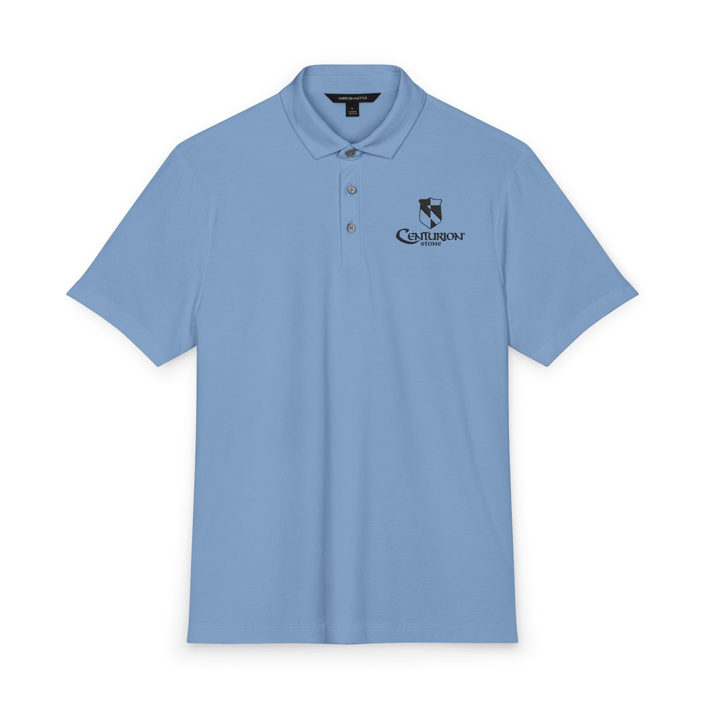 The Centurion Stone Performance Polo — Black Logo