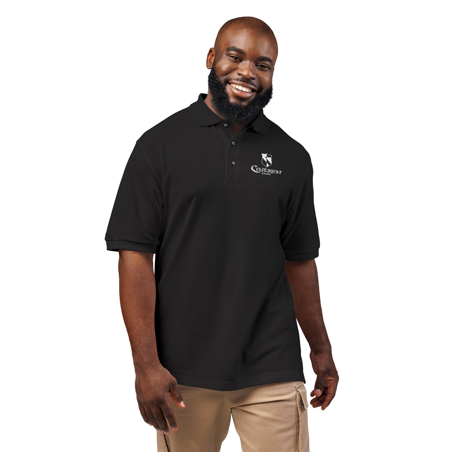 Centurion Stone Work Polo - White Logo