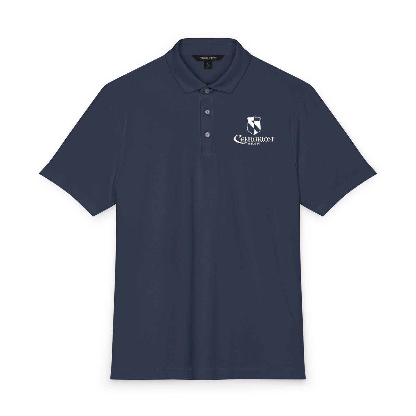 Centurion Stone Performance Polo — White Logo
