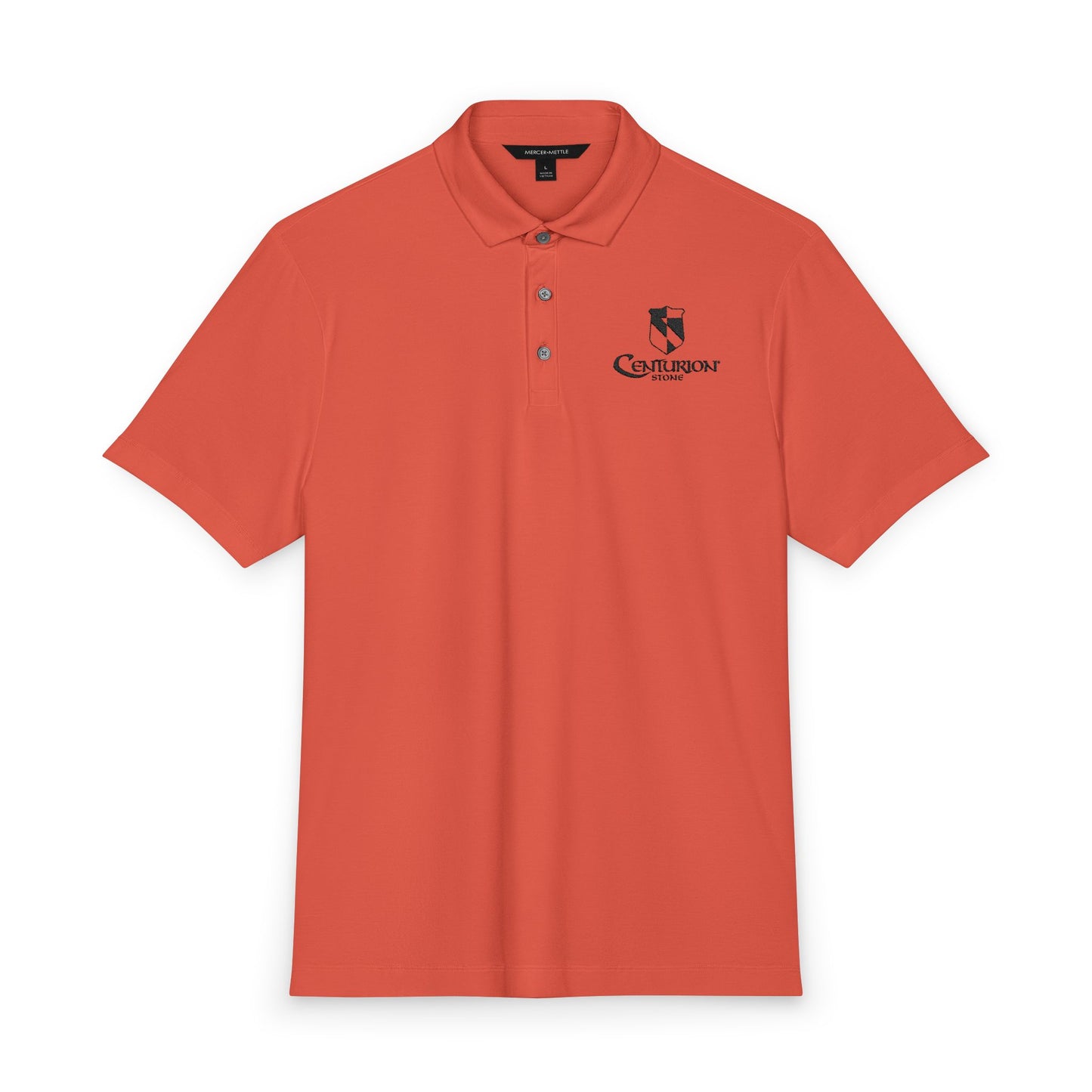 The Centurion Stone Performance Polo — Black Logo