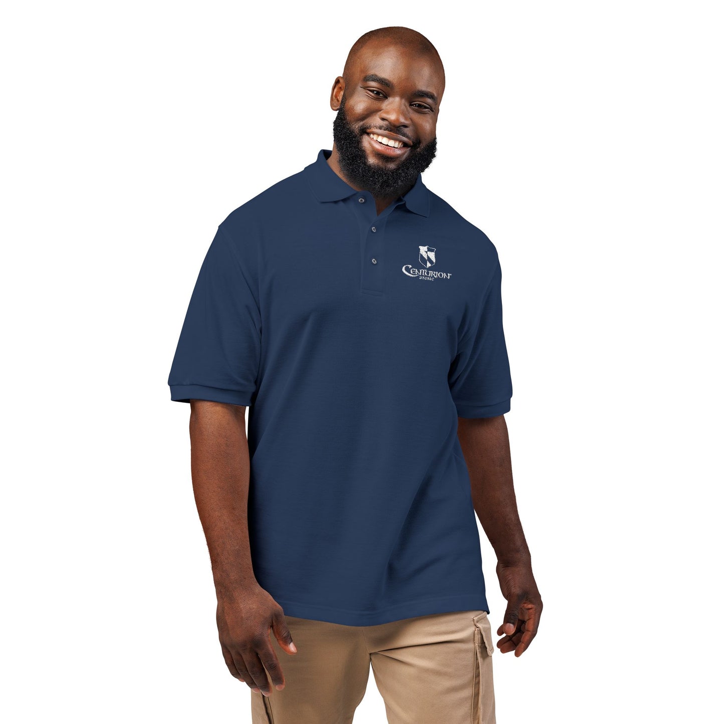 Centurion Stone Work Polo - White Logo